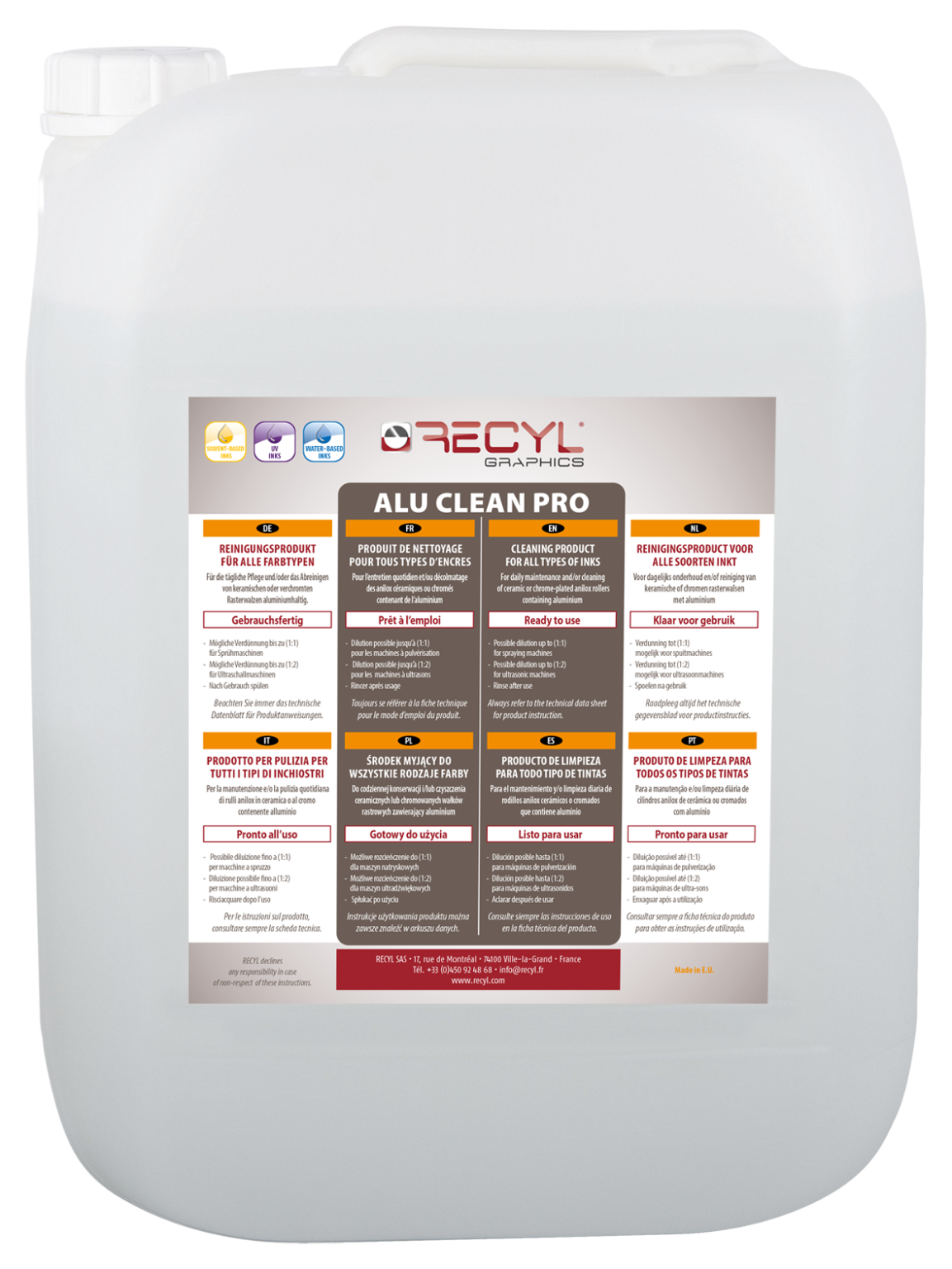 Alu Clean Pro – Reinigungsprodukt, Spezialaluminium | Recyl